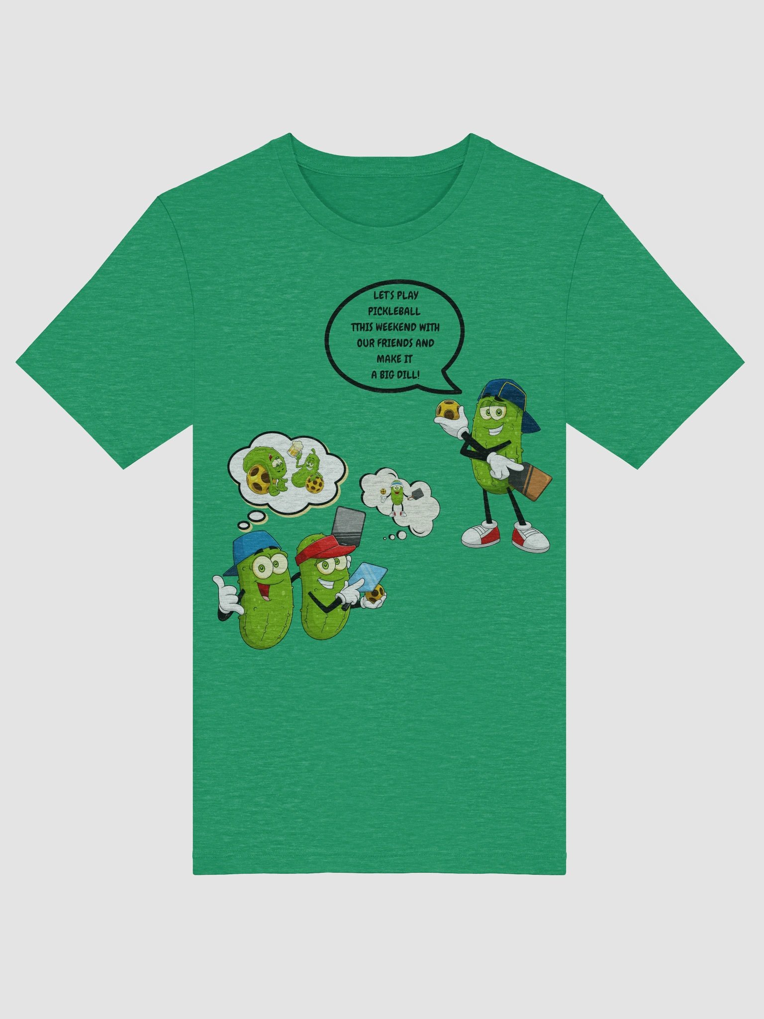 Pickleball Make It A Big Dill Bella Supersoft Unisex T-Shirt product image (5)