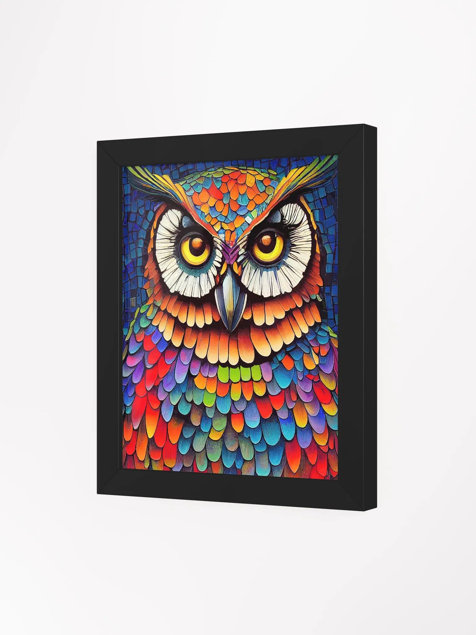 Colorful Owl Portrait – Mosaic Studio Framed Print product image (3)