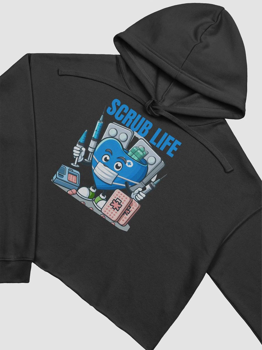 Scrub Life Heart Cartoon Crop Hoodie product image (11)