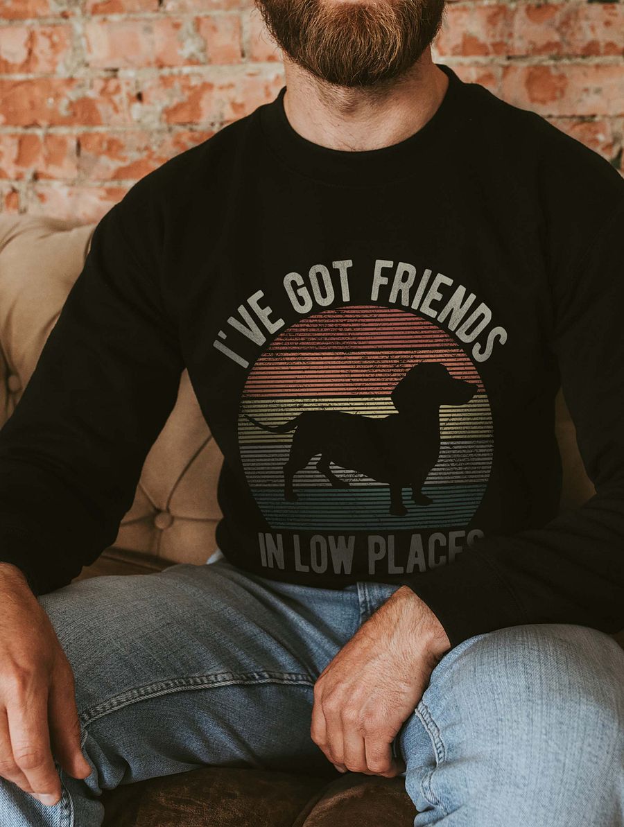 I've Got Friends in Low Places Dachshund Sweatshirt | Funny Sweatshirt for Doxie/Wiener Paw-rents product image (1)