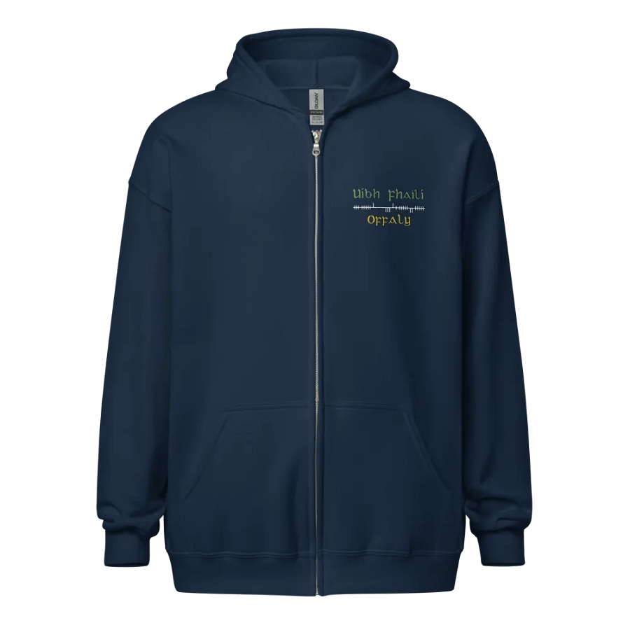 Offaly/Uíbh Fhailí Orthodox style Ogham embroidered Zip Hoodie product image (13)