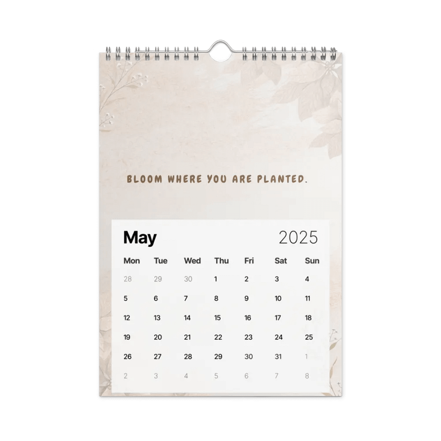 FLORAL INSPIRATIONAL QUOTES WALL CALENDAR 2025 product image (10)