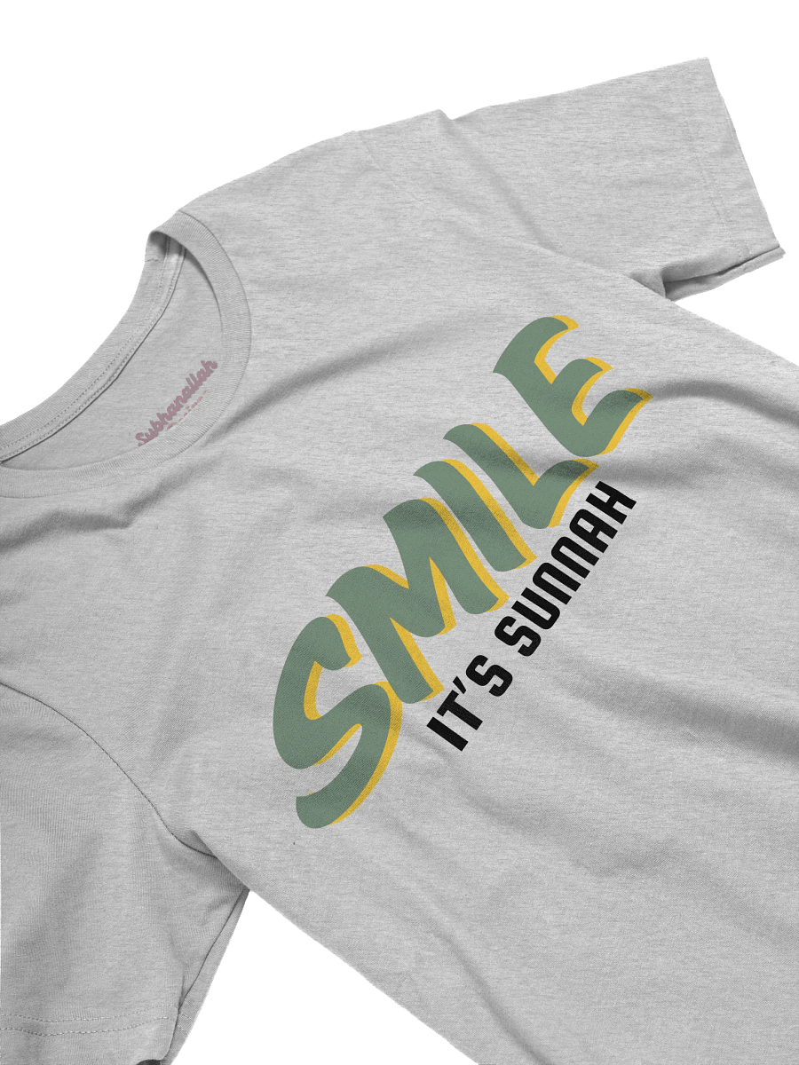 Light "Smile It's Sunnah" T-Shirt in Muted Olive product image (9)