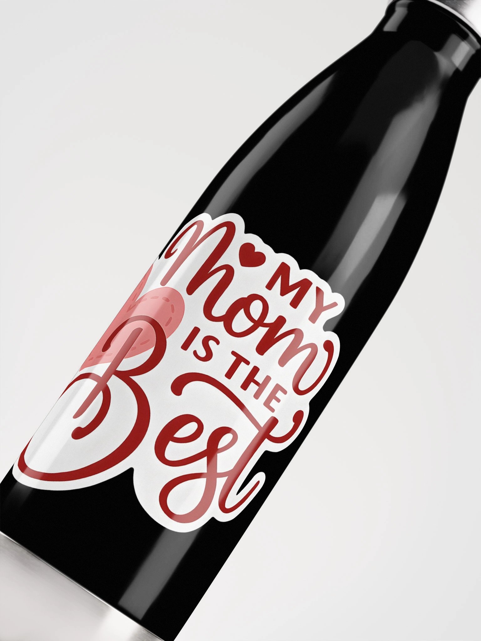 My Mom is the Best Water Bottle | Heart & Script Font Mom Gift | Cute Hand-Lettered Mother’s Day Bottle product image (9)