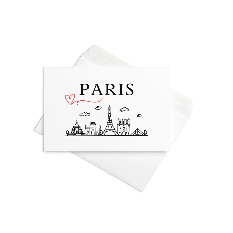 Love Paris with Monuments Greeting Card | Thank-You Note product image (7)
