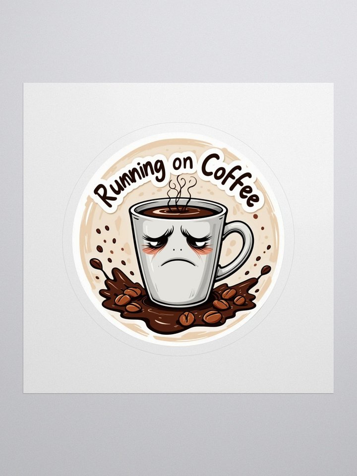 Grumpy Coffee Cup Kiss Cut Stickers product image (1)
