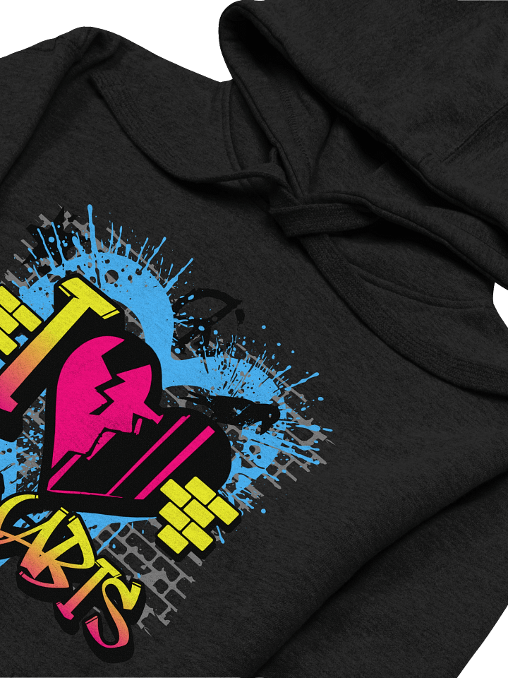 Graffiti "I ♥ Cannabis” Hoodie – Urban Street Art Weed Pullover | Premium Unisex Fit product image (2)