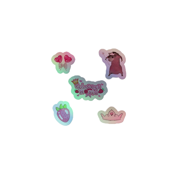 Princess Rosie Holographic Sticker Sheet product image (1)