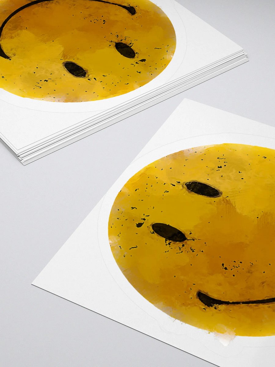 Hang In There Grungy Smiley Kiss Cut Stickers product image (14)