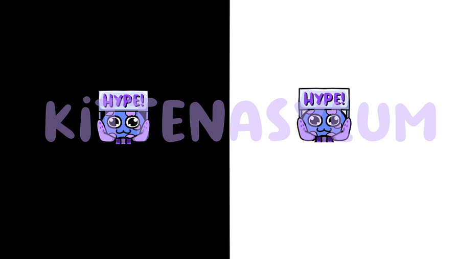 Jellyfish🍥 - Static Hype Emote in Purple product image (1)