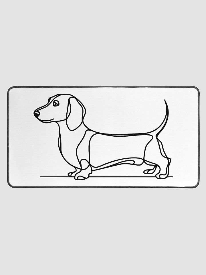 Simple Dachshund Outline Desk Mat product image (1)