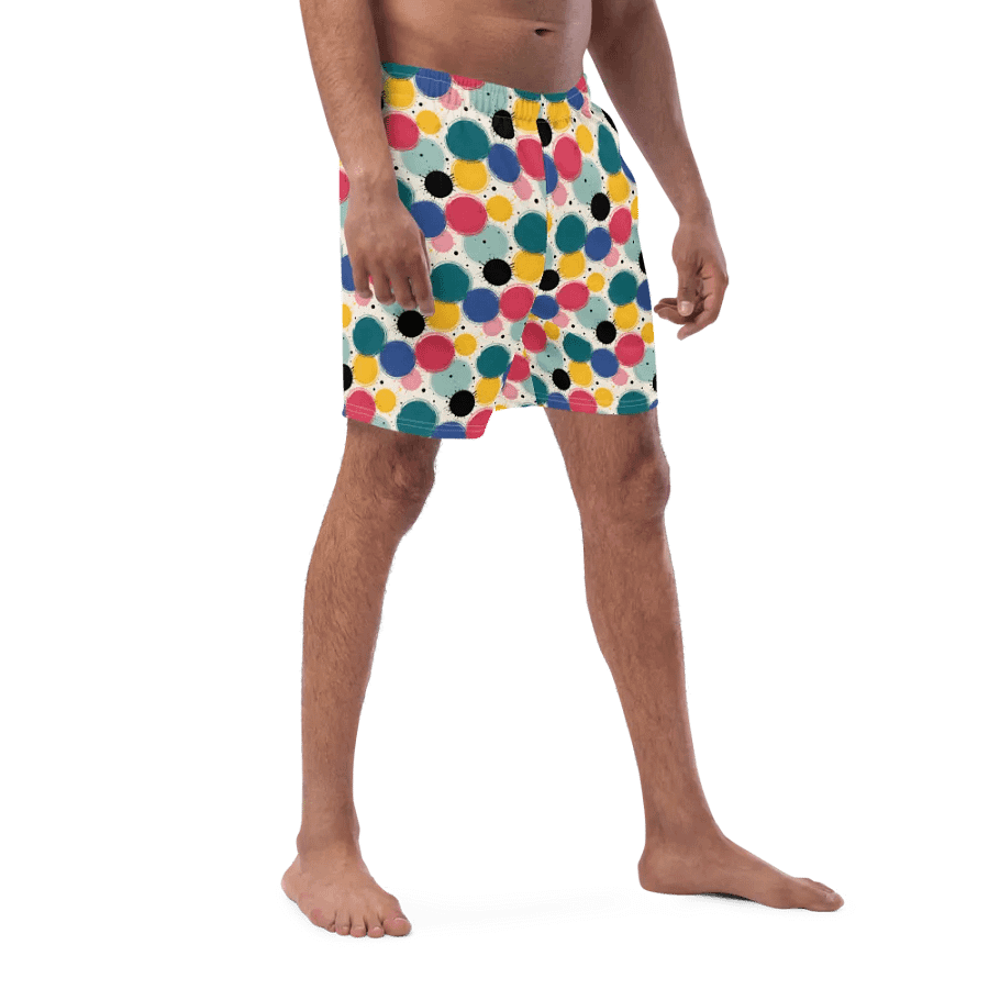 Color Pop Men’s Swim Trunks – Retro Dots, Fresh Energy product image (3)