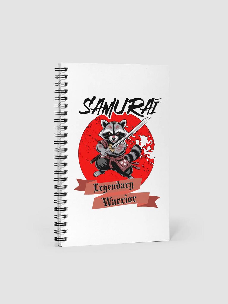 Samurai Legendary Warrior Raccoon Spiral Notebook product image (2)