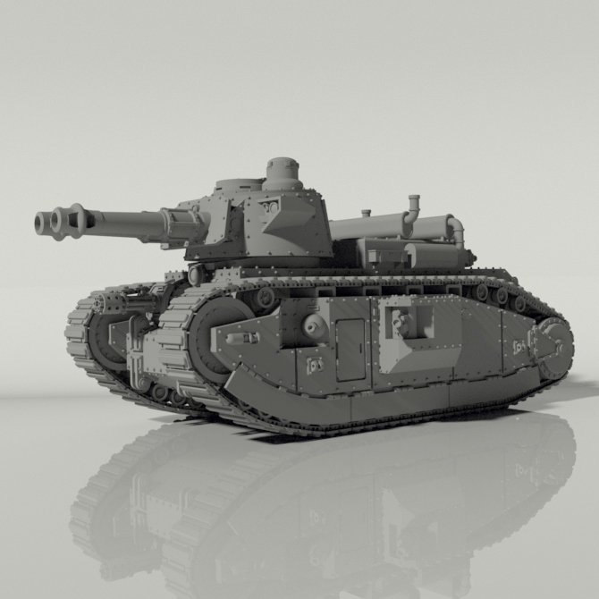 Grim Char 2C Heavy Tank STLs product image (3)