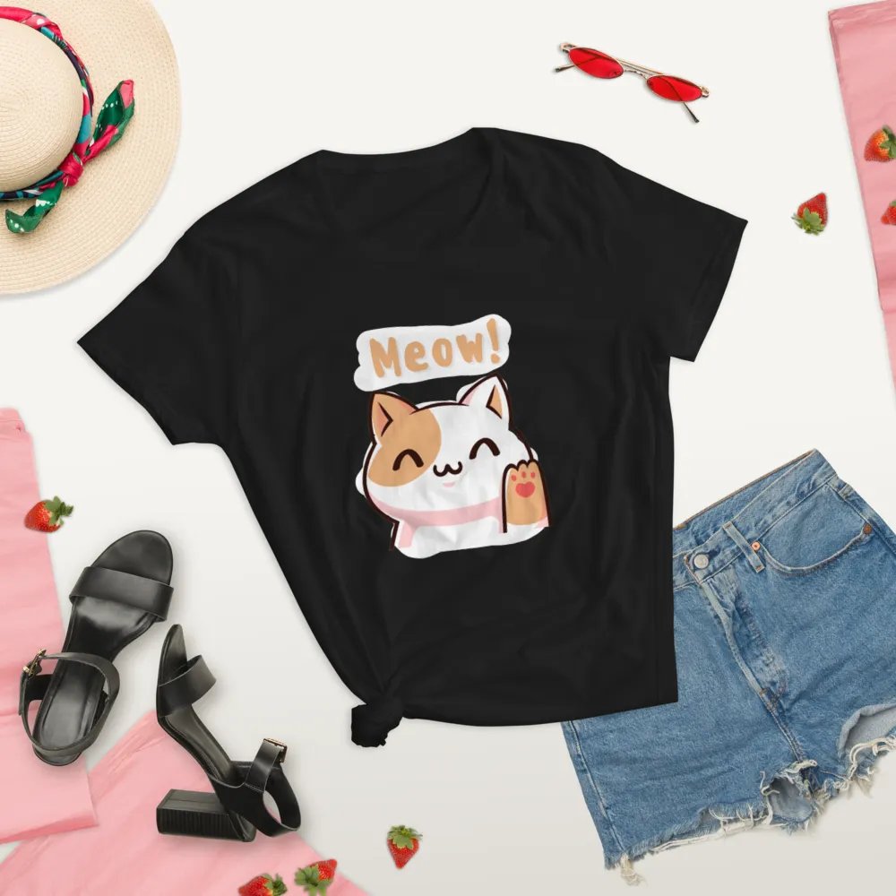 Meow! Cartoon Cat Women's T-Shirt product image (11)