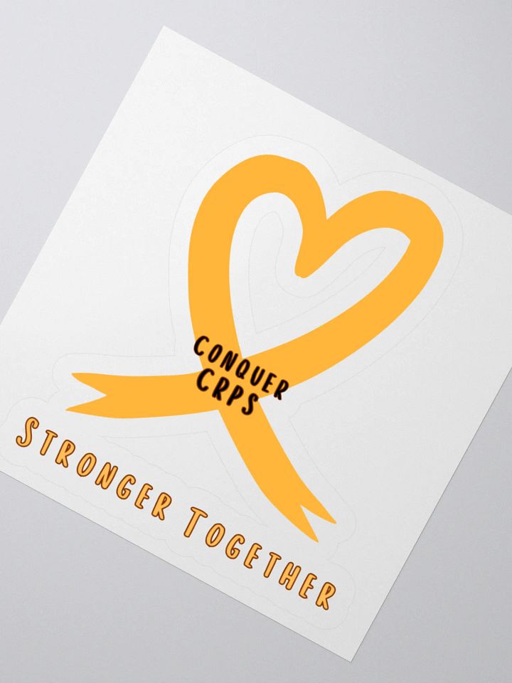 Official Conquer CRPS Awareness Ribbon Heart Sticker product image (5)