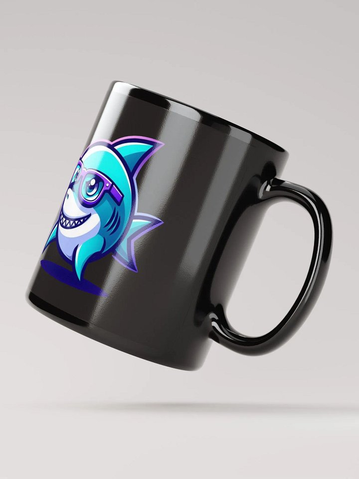 Glossy Black 11 oz Shark Mug product image (2)