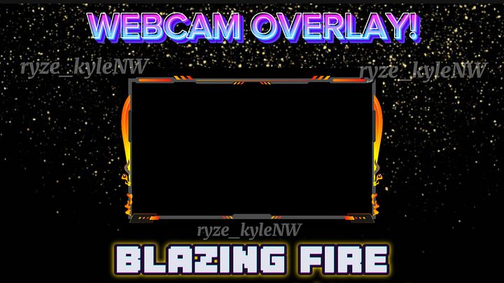 Webcam Overlay BLAZING FIRE product image (1)