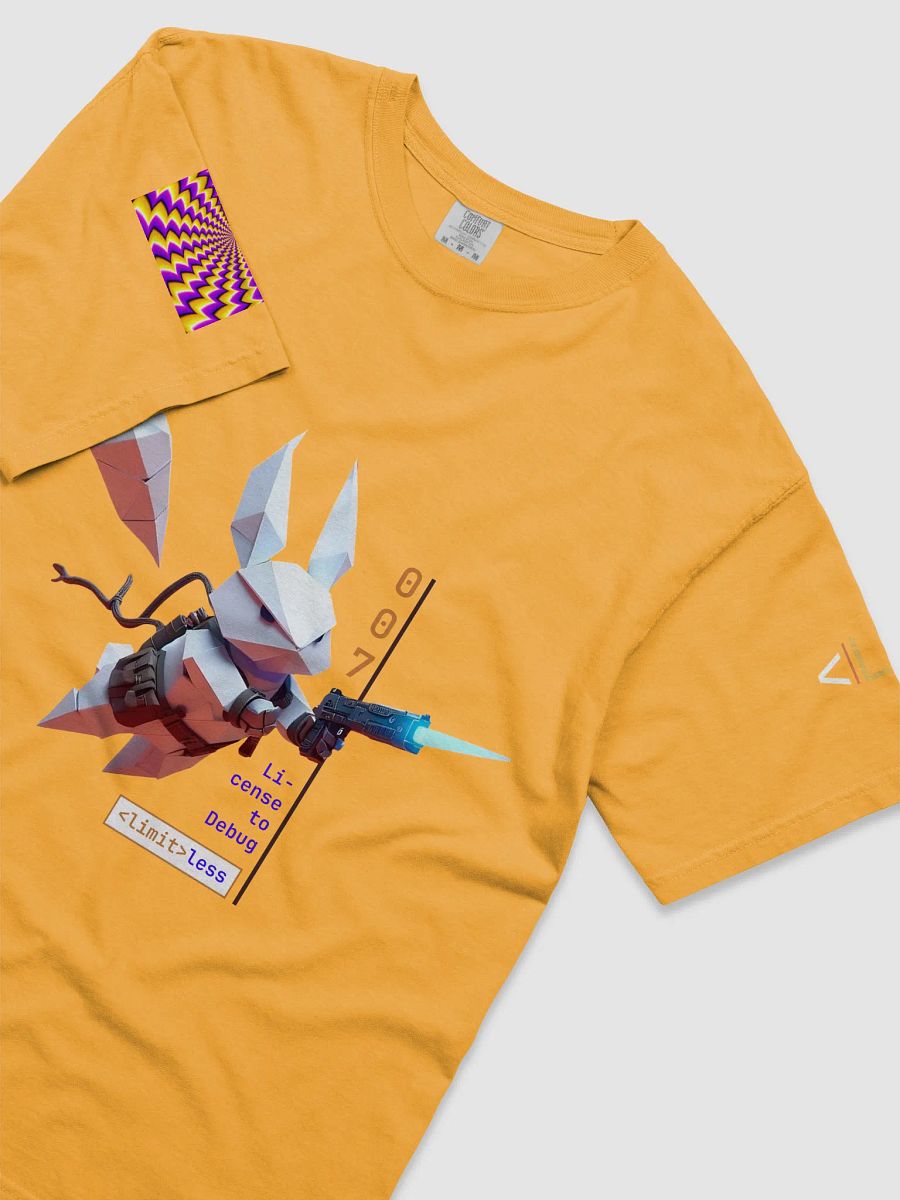 Cyborg Bunny 007 T-Shirt | Funny Geek Graphic Tee – Retro Hacker Gift for Coders & Gamers product image (4)