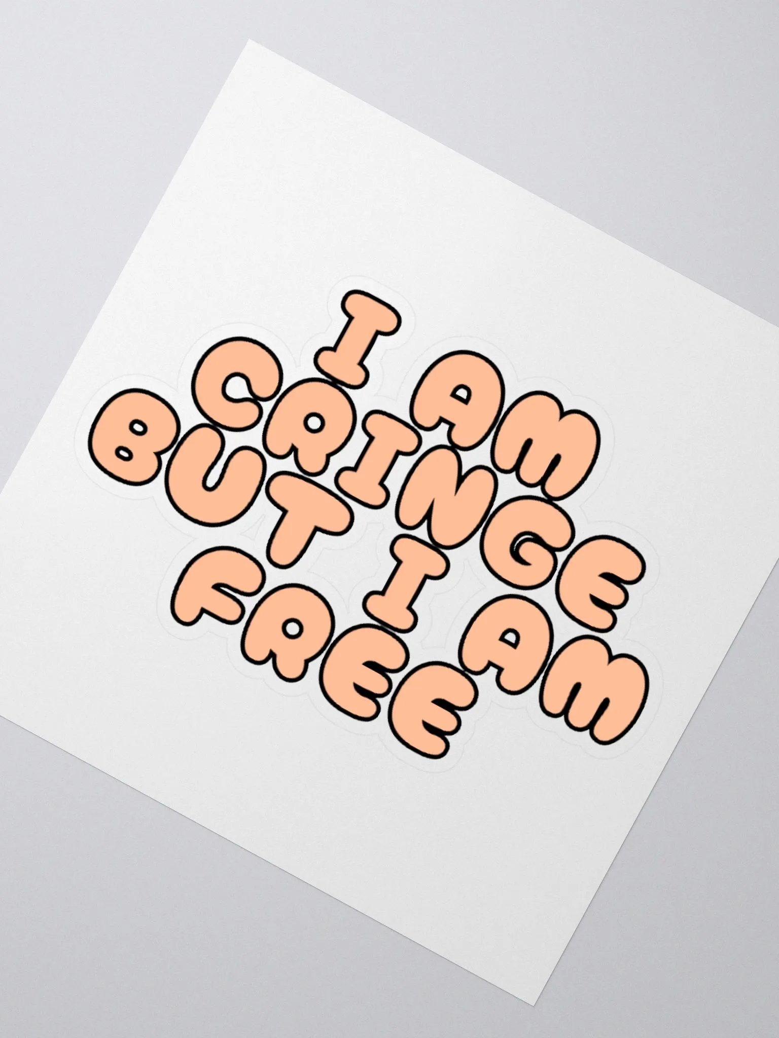 I am Cringe but I am Free Sticker product image (2)