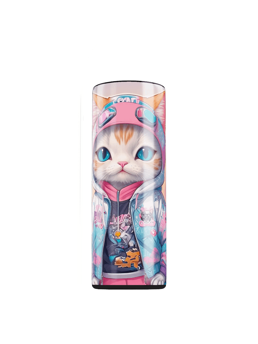 Cute City Kitty Cat 20 oz Skinny Stainless Steel Tumbler - v1 product image (1)