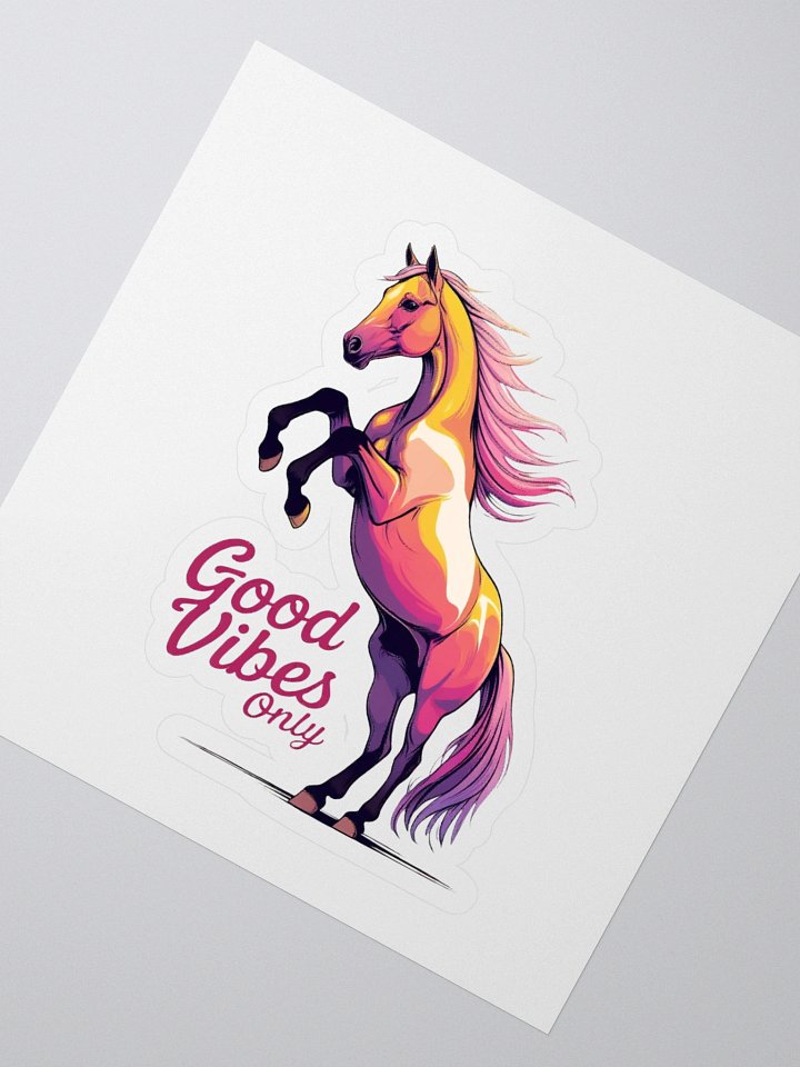 Good Vibes Only Equestrian Kiss Cut Sticker product image (2)