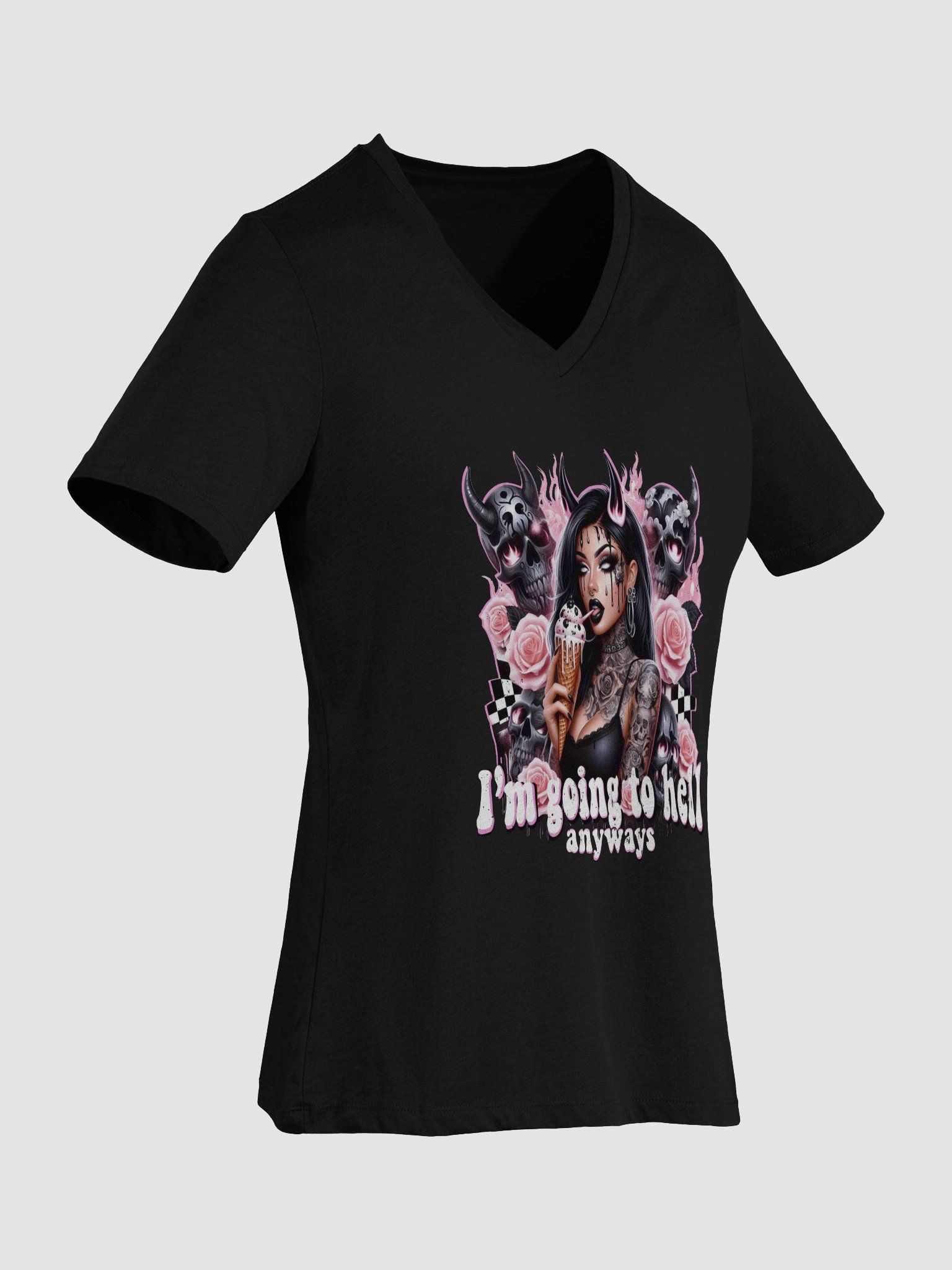 Hellish Temptation Women's V-Neck Tee product image (7)