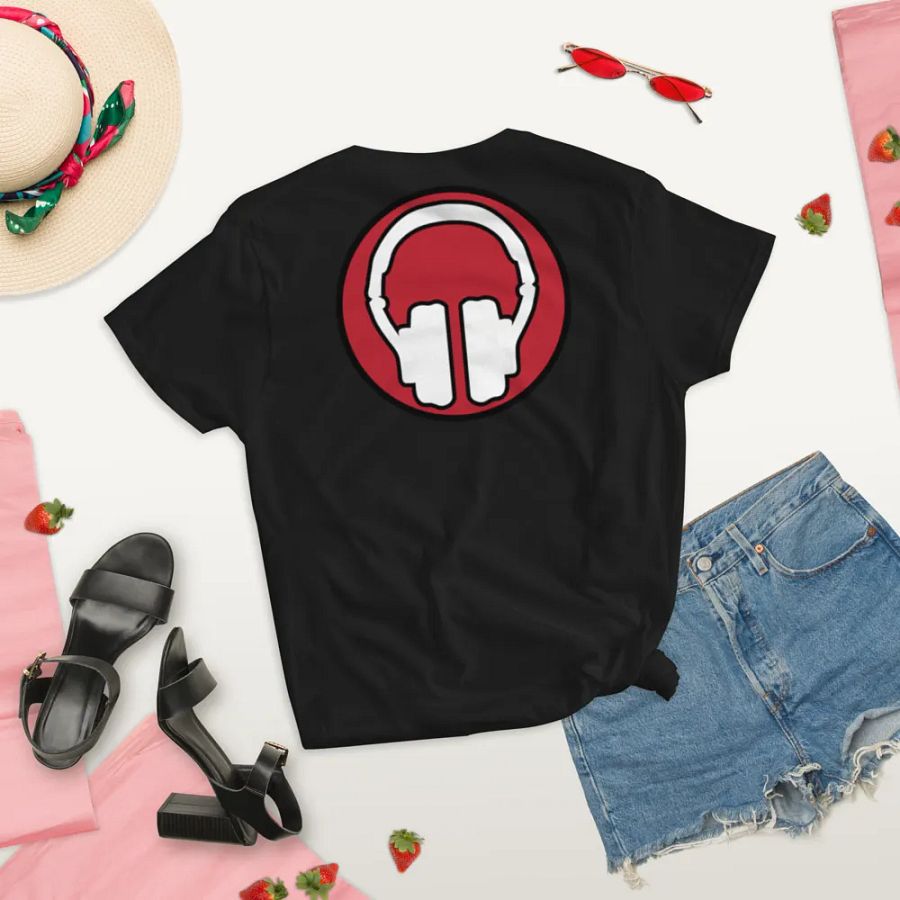 Women's Tribe Front | Headphones Back Print Gildan Middleweight T-Shirt product image (12)