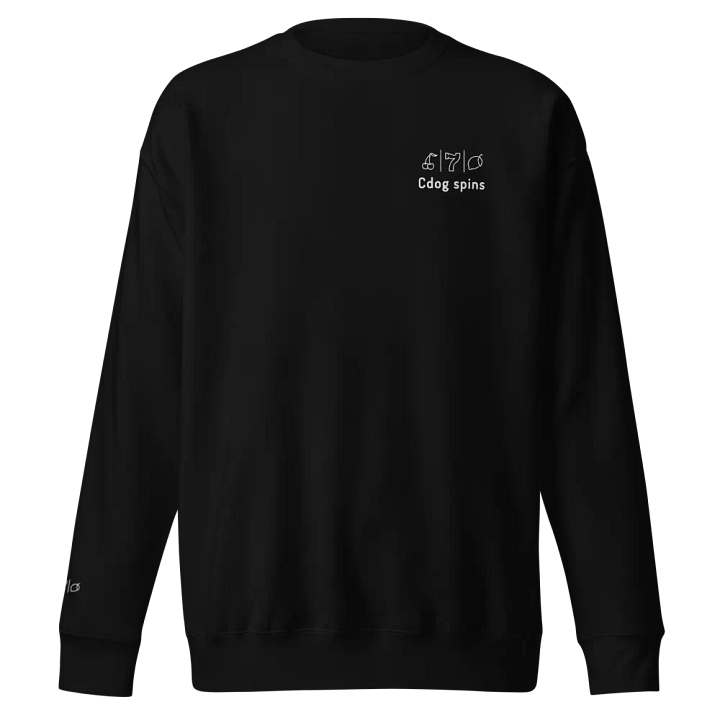 Cdog Spins Sweatshirt Embroided Black Full Logo product image (1)