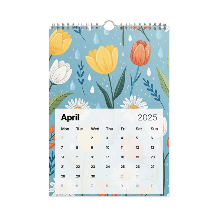 SEAMLESS FLORAL PATTERN WALL CALENDAR 2025 product image (1)
