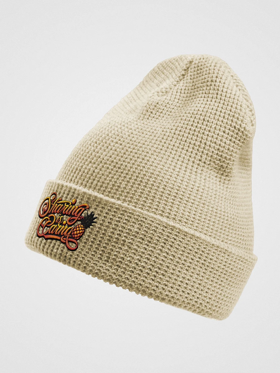 Sharing Is Caring Embroidered Waffle Beanie product image (7)