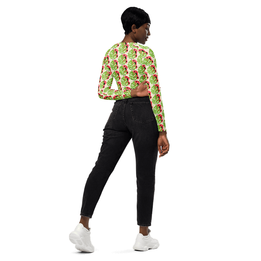 Monstera Dream All-Over Print Crop Top product image (6)