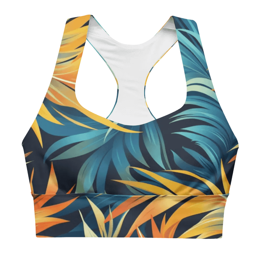 Tropical Flow Longline Sports Bra product image (6)