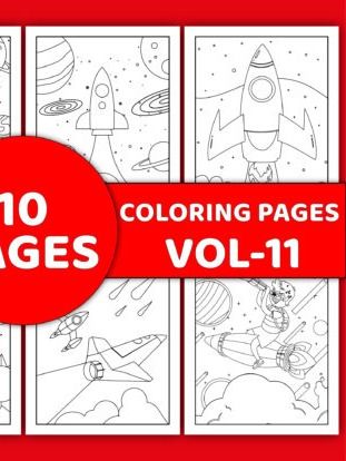 Space Coloring Pages Vol-11 product image (3)