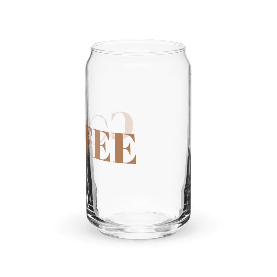 Coffee Print Glass Can Cup With Or Without Lid product image (7)