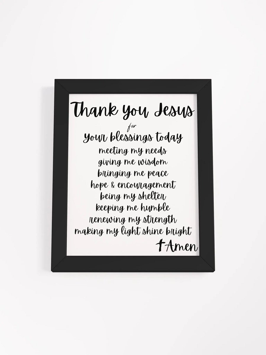 Thank You Jesus Framed Matte Poster product image (2)