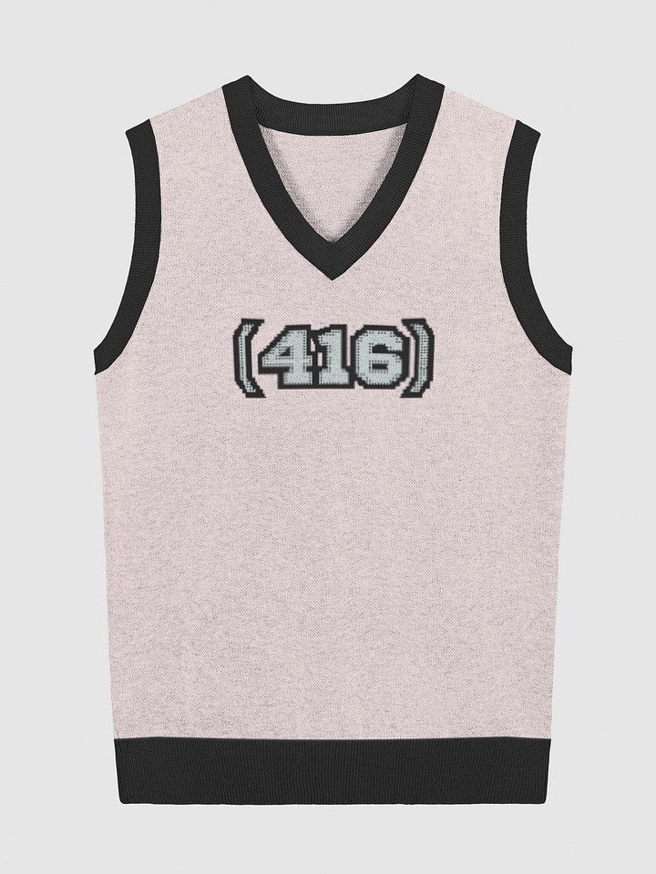 Custom Jacquard V-Neck Vest Toronto AREA CODE 416 product image (1)