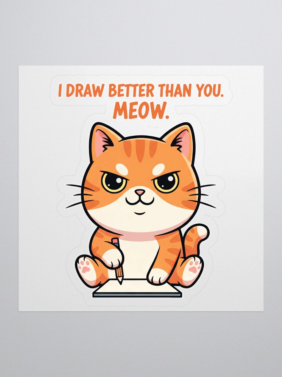 Rebel Sketch Cat Kiss Cut Sticker product image (1)