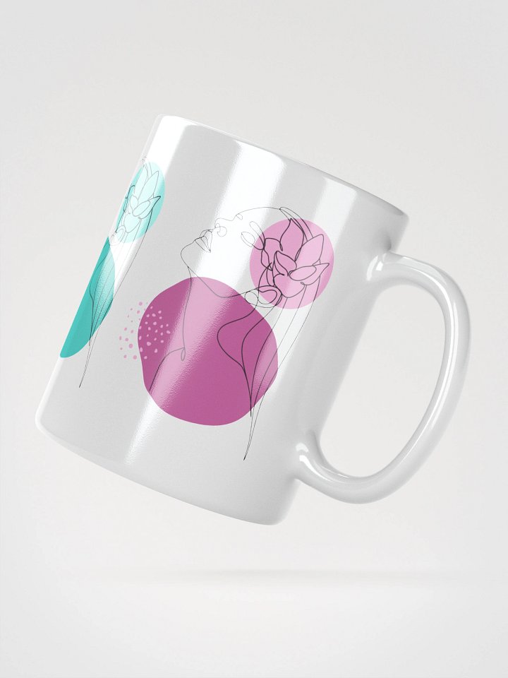 Mug Blanc Equilibre Femme Vibrant - Affirmation Féminine - Idée Cadeau Raffiné product image (2)