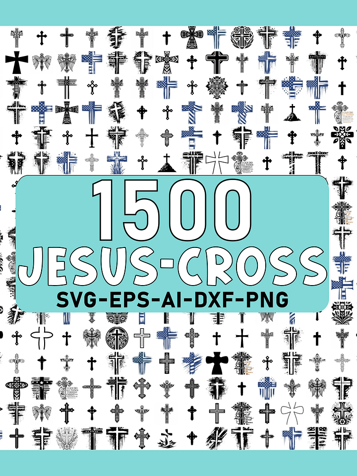 1500 Cross SVG PNG Bundle product image (1)