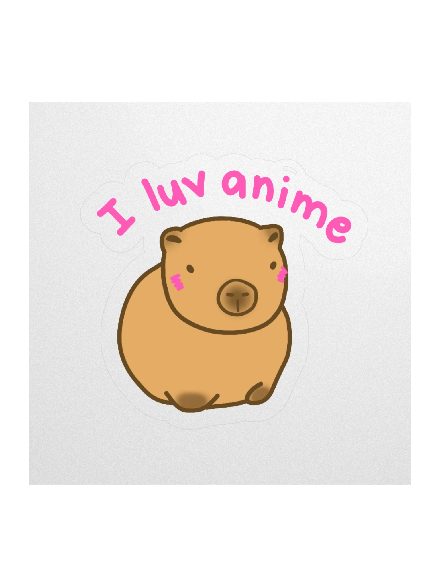 I luv anime Capybara - Kiss Cut Sticker product image (1)