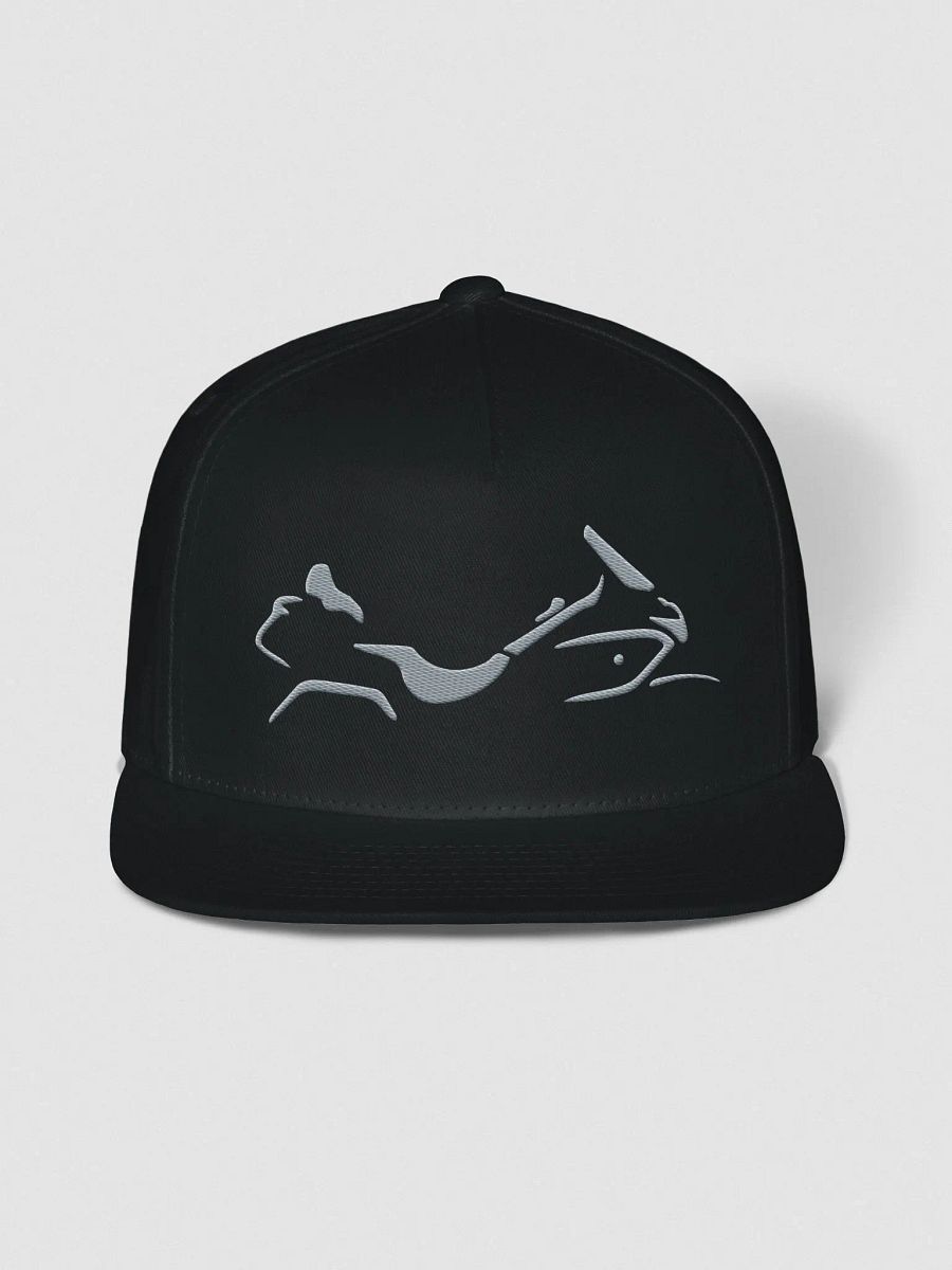 Shadow Wing Cap Gray on Black (Flat bill) product image (1)