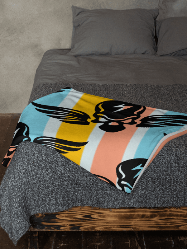 Winged Skulls Throw Blanket product image (4)
