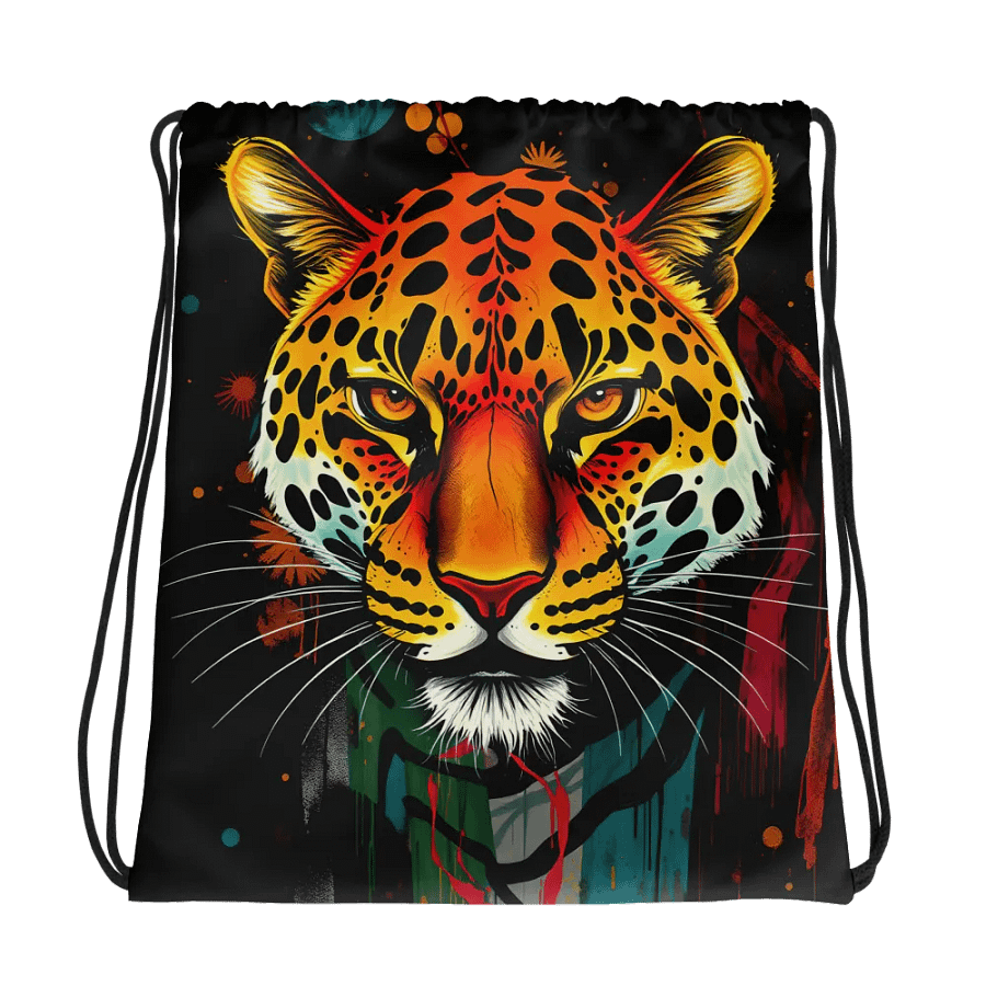 Vibrant Leopard All-Over Drawstring Bag product image (1)