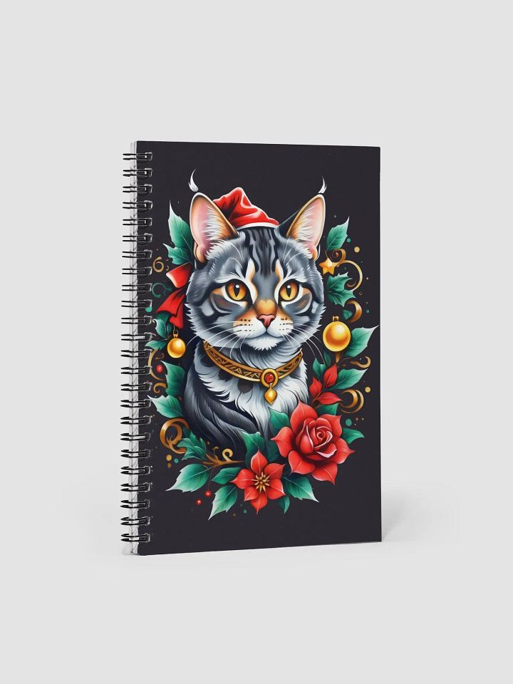 Christmas Kitty & Holiday Charm Spiral Notebook product image (1)