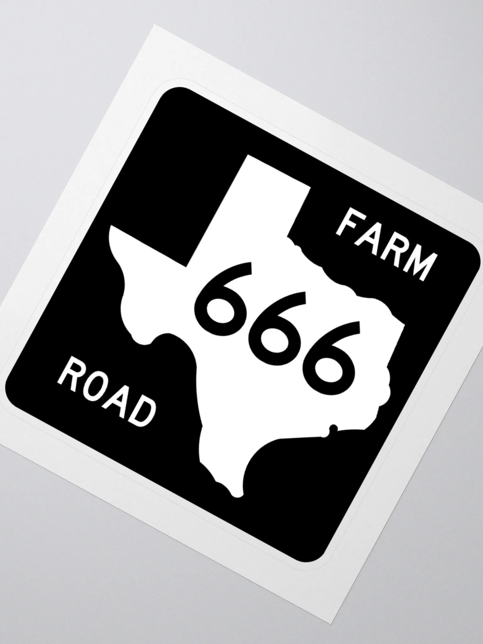 Texas Farm Road Sign FM 666 Sticker product image (2)