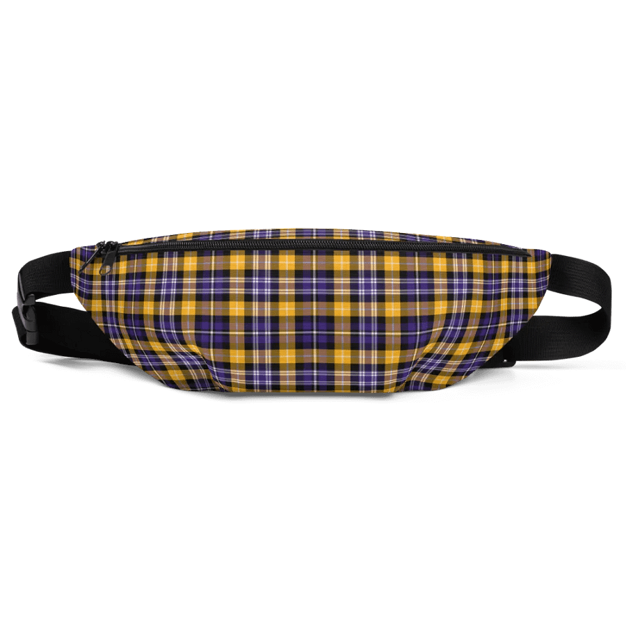 Purple and Yellow Gold Plaid Fanny Pack product image (3)
