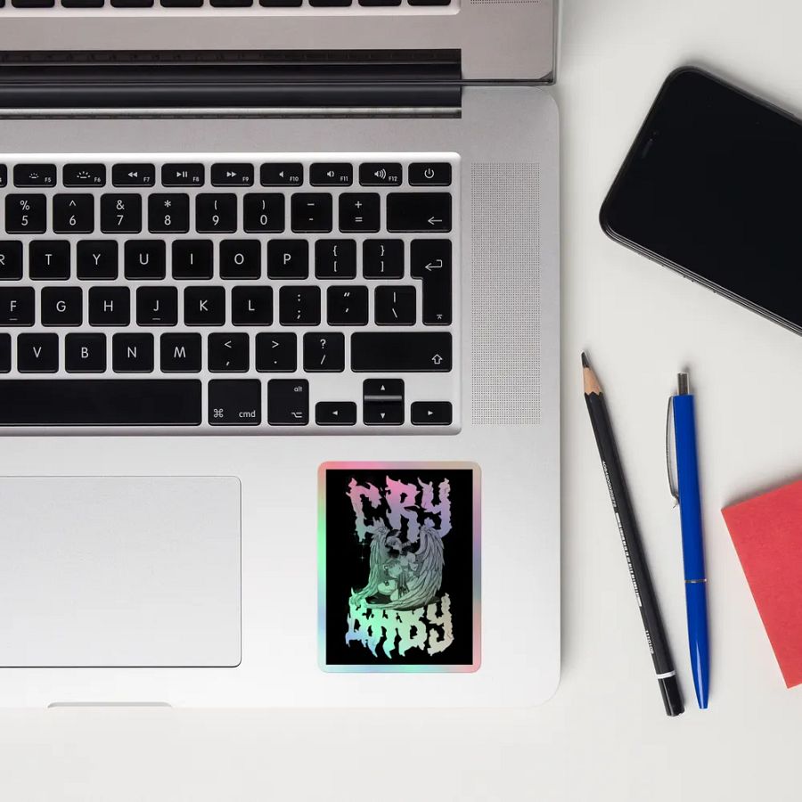 Winged Cry Baby Holo Sticker product image (10)