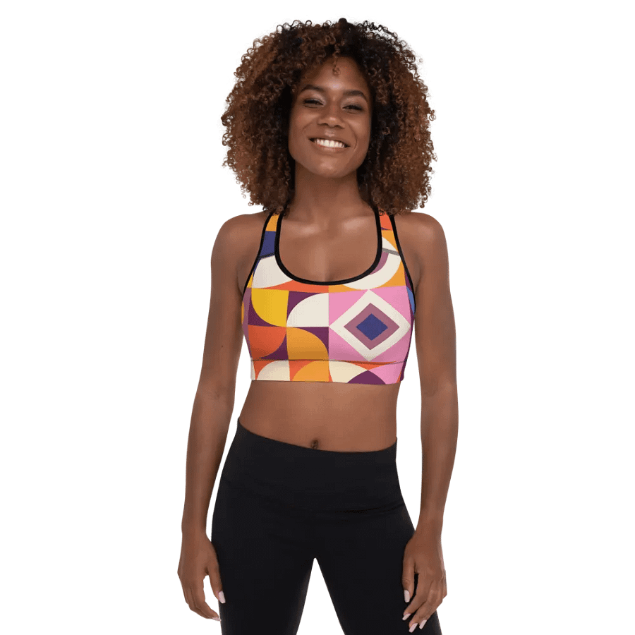 Geometric Fusion Padded Sports Bra product image (1)