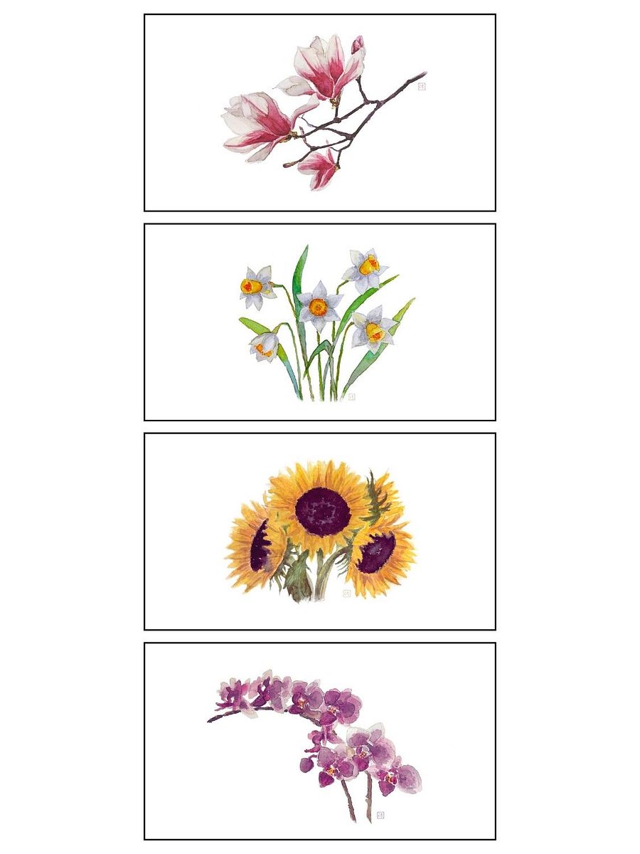 Watercolour Flowers Desktop Wallpapers product image (2)